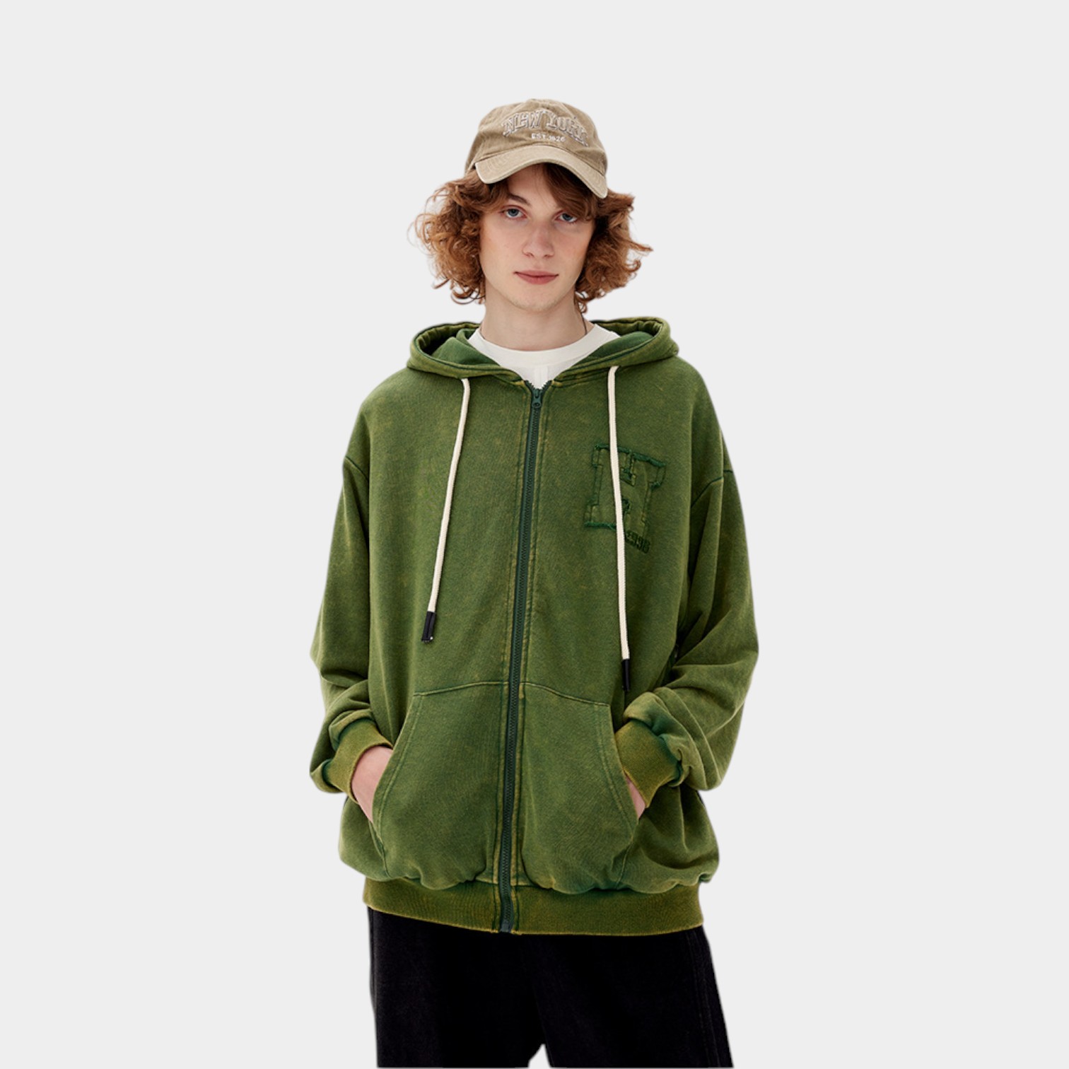 Men's Text print Long sleeves Zip up Jacket